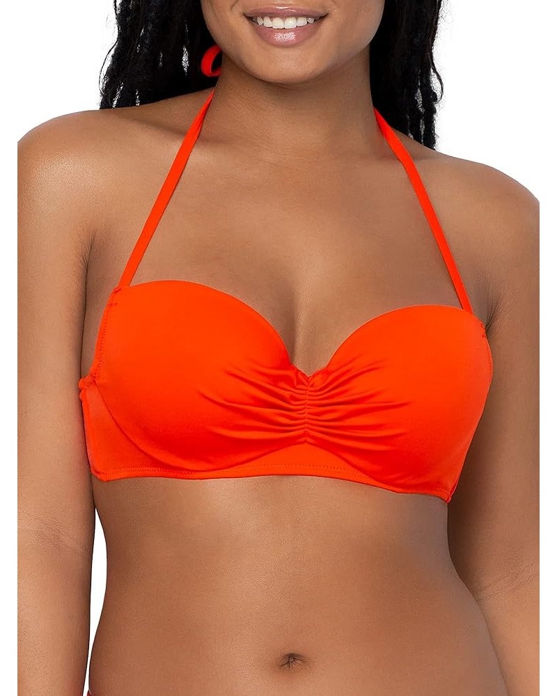 Women's Standard Swim Secret Halter Bikini Top Hot Fire $13.45 Swimsuits