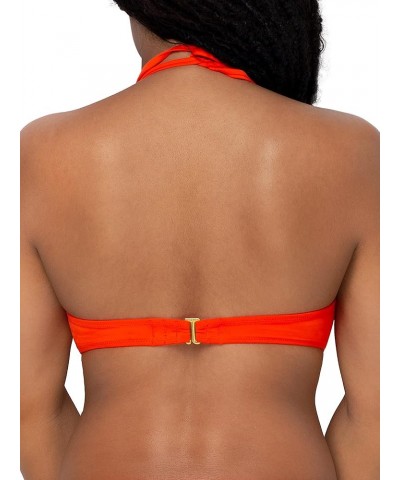 Women's Standard Swim Secret Halter Bikini Top Hot Fire $13.45 Swimsuits