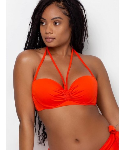 Women's Standard Swim Secret Halter Bikini Top Hot Fire $13.45 Swimsuits