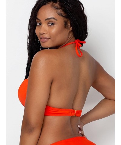 Women's Standard Swim Secret Halter Bikini Top Hot Fire $13.45 Swimsuits