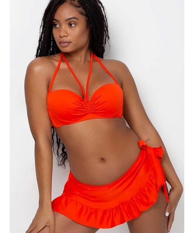 Women's Standard Swim Secret Halter Bikini Top Hot Fire $13.45 Swimsuits