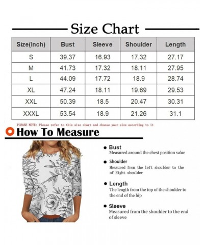 3/4 Sleeve Shirts for Women Crewneck Loose Plus Size Tops,Casual Summer Blouses 2024 Dressy Elegant Graphic Tees 02-khaki $9....