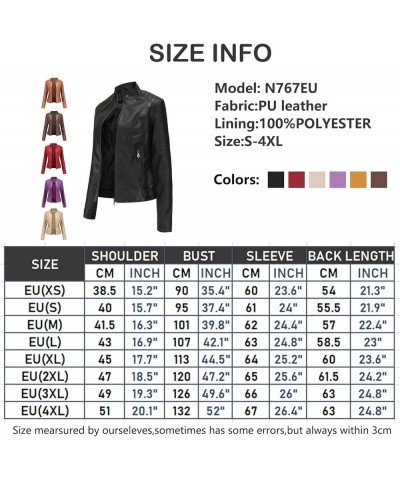 KELYWELL Women Leather Jacket Long Sleeve Faux PU Leather Motor Biker Coat Lightweight Vegan Pleather Fashion Outercoat 02 Da...