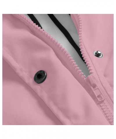 Windbreaker Long Rain Jacket Jacket Windproof Outdoor Coat Plus Women's Coat Fashion 2023 Long Sleeve Rain Jacket Pink-6 $13....