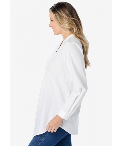 Women's Plus Size Perfect Pintuck Tunic French Blue $23.19 Tops