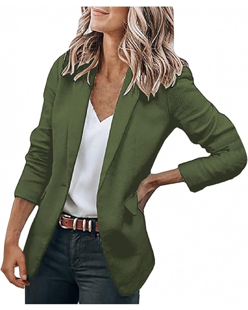 Womens Fashion 2024 Winter Ladies Ombre Blazer Women Y2K Oversized Blazer Cardigan A-army Green $5.85 Sweaters