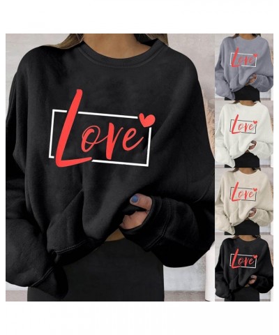 Hoodies for Teen Girls 14-16 Aesthetic Fashion Women's Warm Sweatshirt Casual Long Sleeve O Neck Soft Love Z007-white $10.25 ...