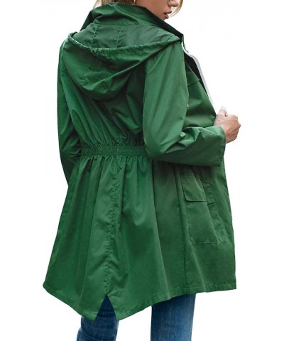 Raincoat for Womens Rain Jackets Waterproof Lightweight Windbreaker Jacket Packable Rain Coats with Hood Green $12.39 Jackets