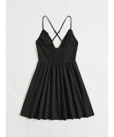 Womens' Dress Shirred Back Tie Front Cami Dress Summer Dresses for Women (Color : Black, Size : Small) Medium Black $16.90 Dr...