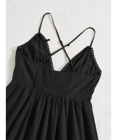 Womens' Dress Shirred Back Tie Front Cami Dress Summer Dresses for Women (Color : Black, Size : Small) Medium Black $16.90 Dr...