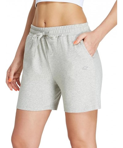 Womens Bermuda Shorts Summer Sweat Shorts with Deep Pockets Cotton Shorts for Women Gym Workout 5'-grey $12.00 Activewear