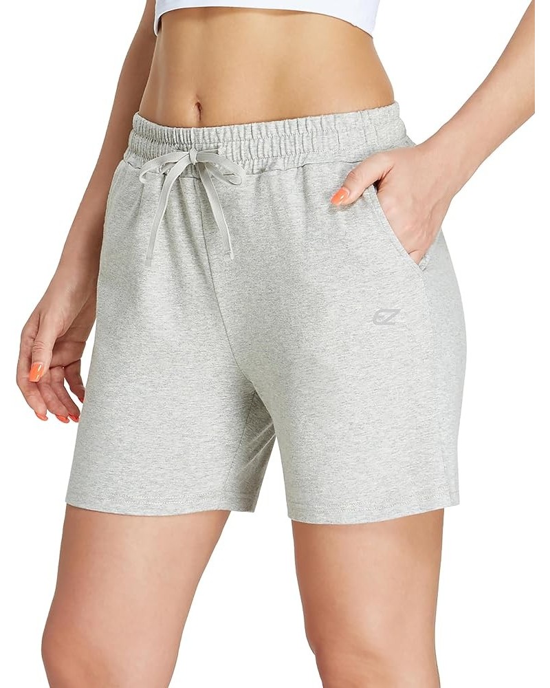 Womens Bermuda Shorts Summer Sweat Shorts with Deep Pockets Cotton Shorts for Women Gym Workout 5'-grey $12.00 Activewear