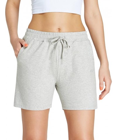 Womens Bermuda Shorts Summer Sweat Shorts with Deep Pockets Cotton Shorts for Women Gym Workout 5'-grey $12.00 Activewear