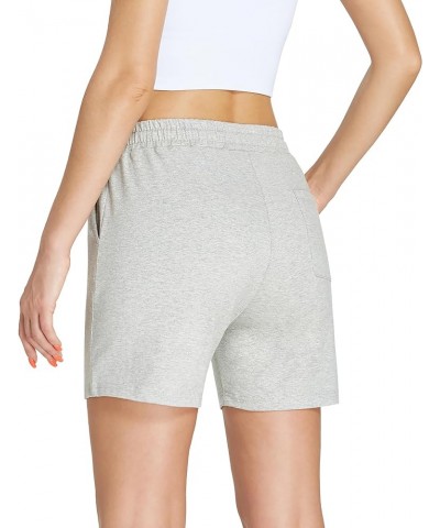 Womens Bermuda Shorts Summer Sweat Shorts with Deep Pockets Cotton Shorts for Women Gym Workout 5'-grey $12.00 Activewear