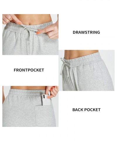 Womens Bermuda Shorts Summer Sweat Shorts with Deep Pockets Cotton Shorts for Women Gym Workout 5'-grey $12.00 Activewear