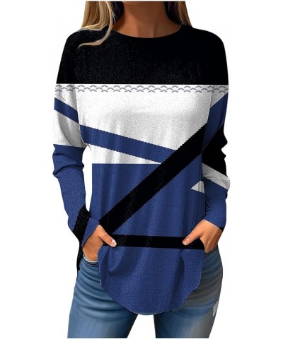 Blouses for Women Casual Fall Velvet Long Sleeve Long Sleeve T Shirt Tee Shirts for Women Fall Casual 5-dark Blue $13.54 Blouses