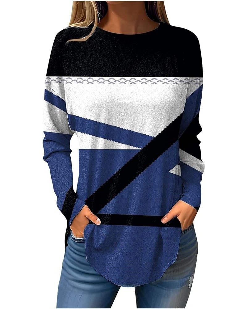 Blouses for Women Casual Fall Velvet Long Sleeve Long Sleeve T Shirt Tee Shirts for Women Fall Casual 5-dark Blue $13.54 Blouses