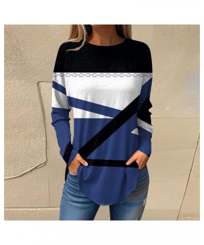 Blouses for Women Casual Fall Velvet Long Sleeve Long Sleeve T Shirt Tee Shirts for Women Fall Casual 5-dark Blue $13.54 Blouses