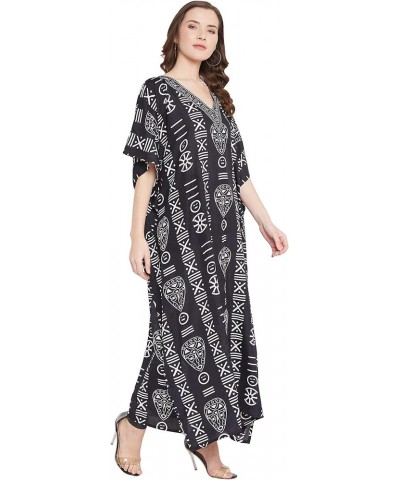 Gypsie Blu Long Caftan for Women Plus Size Beach Cover Up Casual Kaftan Maxi Gown Dress Loungewear House Dresses for Summer B...