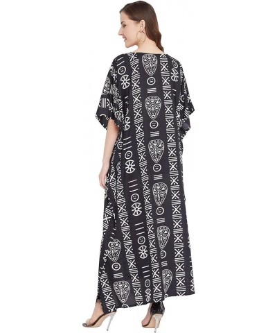 Gypsie Blu Long Caftan for Women Plus Size Beach Cover Up Casual Kaftan Maxi Gown Dress Loungewear House Dresses for Summer B...