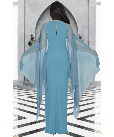 Womens Flowy Cocktail Party Elegant Formal Floor Length Maxi Dress Gown Pastel Blue $21.98 Dresses