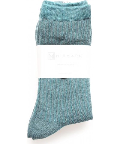 Women's 4 Pairs Solid Color Lightweight Ribbed knitted Soft Cotton Casual Crew Socks Green $9.71 Activewear