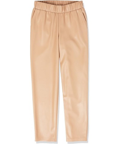 Women's Standard Vegan Leather Pull-on Jogger Camel $33.75 Pants