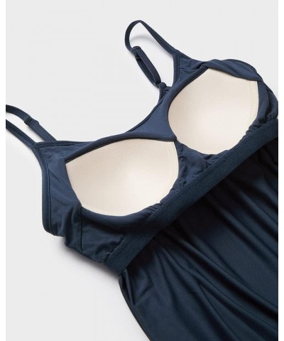 Women's Cool Flowy Bra Cami | with Built-in Cups | Relaxed Fit | Adjustable Spaghetti Strap Inky Indigo $11.19 Tanks