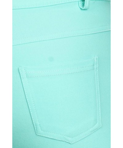 Women's Five Pocket Jean Leggings Turquoise $15.25 Leggings