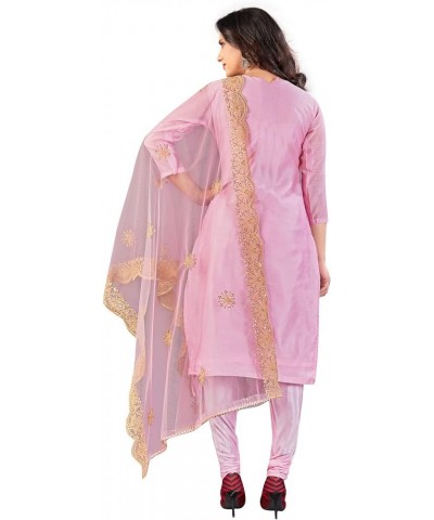 Salwar Kameez Suit for Women Indian Party Wear Plus Size Salwar Suit Dress With Dupatta Pink & Gold-1 $39.95 Suits