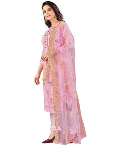 Salwar Kameez Suit for Women Indian Party Wear Plus Size Salwar Suit Dress With Dupatta Pink & Gold-1 $39.95 Suits