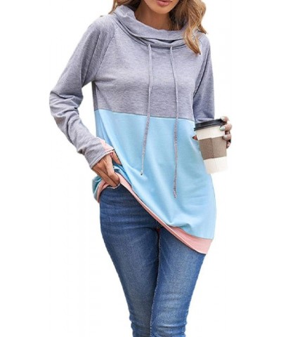 Womens Vintage Sweatshirts Classic Cowl Neck Fitting Long Sleeve Hoodies Jumper Top for Ladies Pink(251483 ) $24.19 Hoodies &...