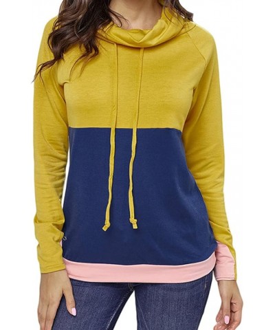 Womens Vintage Sweatshirts Classic Cowl Neck Fitting Long Sleeve Hoodies Jumper Top for Ladies Pink(251483 ) $24.19 Hoodies &...