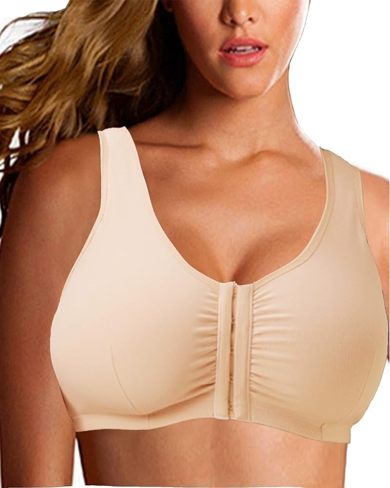 Post Surgical Bra Front Closure Post Surgery Bra Post Op Front Close Bras Sports Bra Mastectomy Bra Wirefree for Women Nude $...