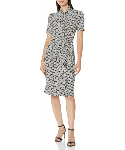 Women's Short Sleeve Cascade Wrap Dress Print $56.19 Dresses