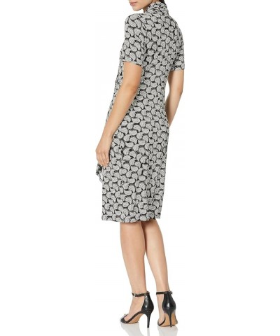 Women's Short Sleeve Cascade Wrap Dress Print $56.19 Dresses