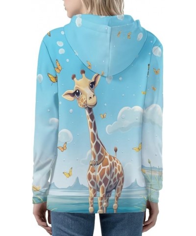 Womens Hoodies Zip Up Hoodie Y2K Women Clothes Sweatshirts Fall Fashion Outfits Giraffe Butterfly $21.65 Hoodies & Sweatshirts