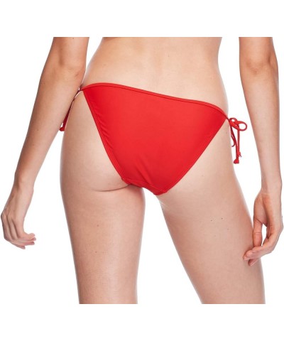 Women's Standard Smoothies Tie Side Solid Fuller Coverage Bikini Bottom Swimsuit Smoothie True Red $8.82 Swimsuits