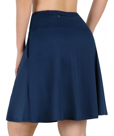 Women's 20" Knee Length Skorts Skirts Casual High Waist Athletic Tennis Golf Skirt with Pockets Navy $19.88 Skirts