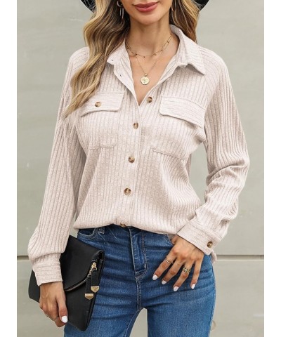 Spring Summer Tops for Women Fashion 2024 Long Sleeve Blouses and Button Down Shirts Dressy Casual White $16.20 Blouses