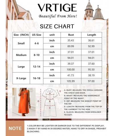 Women's Casual Round Neck Sleeveless A-Line Mini Short Tank Dress with Pocket Orange $18.45 Dresses