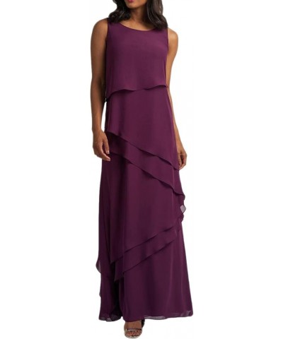 Chiffon Mother of The Bride Dresses for Wedding Long Formal Evening Dress Long Mother of Groom Dresses with Jacket Purple $32...