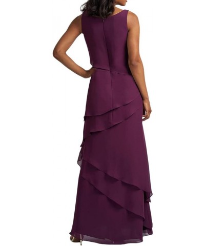 Chiffon Mother of The Bride Dresses for Wedding Long Formal Evening Dress Long Mother of Groom Dresses with Jacket Purple $32...