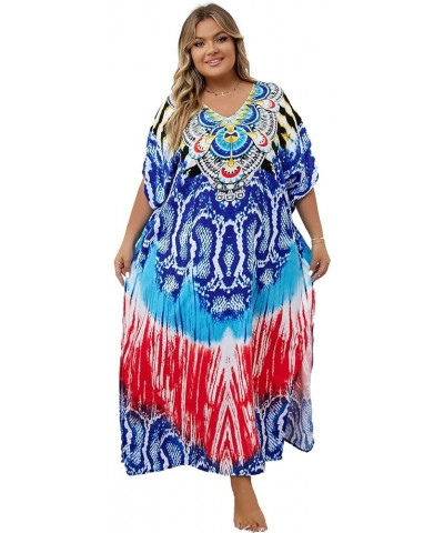 Women's wave neck Turkish caftan Ethnic Print kaftans Floral Print Over Sized Caftans Lounge wear Pang 1066-11 $19.71 Swimsuits