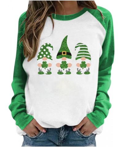 St Patricks Day Shirt Women Long Sleeve Crewneck Sweatshirts Lucky Love Irish Clover Happy St Patrick's Day Shirts 18green $5...