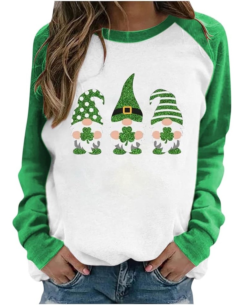 St Patricks Day Shirt Women Long Sleeve Crewneck Sweatshirts Lucky Love Irish Clover Happy St Patrick's Day Shirts 18green $5...