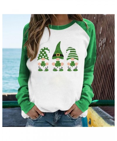 St Patricks Day Shirt Women Long Sleeve Crewneck Sweatshirts Lucky Love Irish Clover Happy St Patrick's Day Shirts 18green $5...