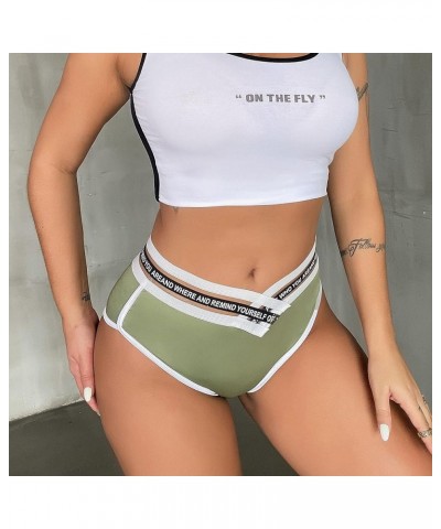 Women Sexy Booty Shorts Retro Dolphin Shorts Sports Yoga Gym Running Hot Pants Style8-army Green $11.20 Activewear