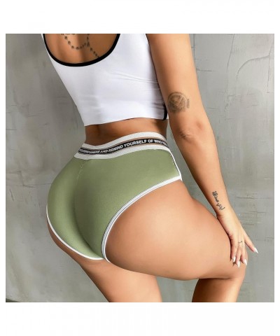 Women Sexy Booty Shorts Retro Dolphin Shorts Sports Yoga Gym Running Hot Pants Style8-army Green $11.20 Activewear