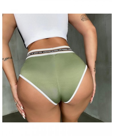 Women Sexy Booty Shorts Retro Dolphin Shorts Sports Yoga Gym Running Hot Pants Style8-army Green $11.20 Activewear